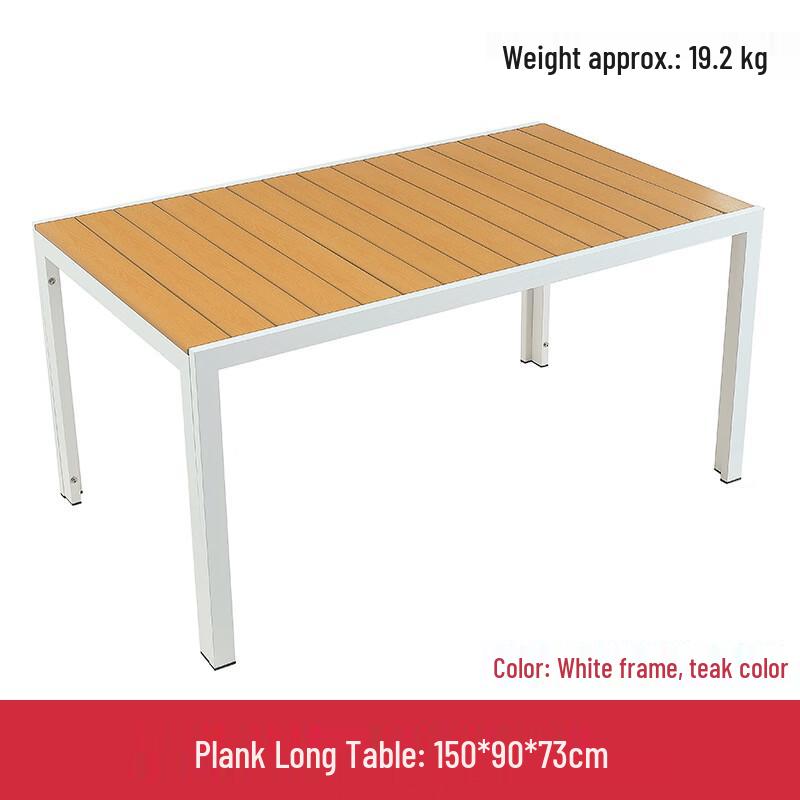 Outdoor WPC Patio Dining Table and Chairs Set