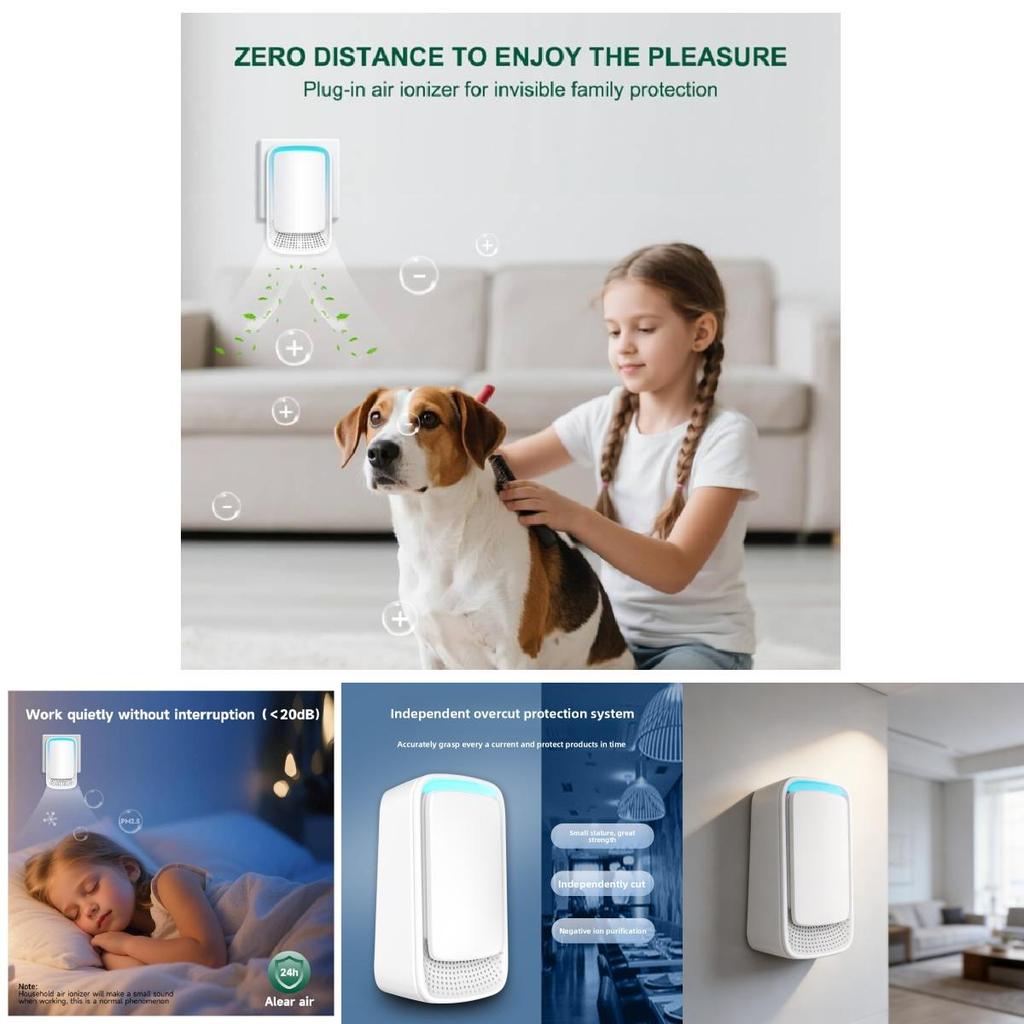 Air Purifier For Home With Negative Ions And Smart Control For Odor And Smoke Removal