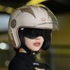 Motorcycle Helmet Winter Warm Ear Protection Electric Half Helmet All Season Universal Safety Helmet Double Lens