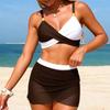 2026 New Women's Two-Piece Swimsuit With Mesh Skirt Sports Bikini High Elasticity Quick Dry Comfortable Nylon Fabric For Swimwear