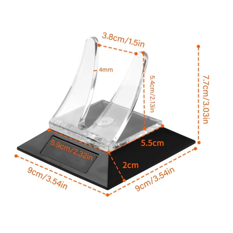 Easy to Install Acrylic Reel Holder Quick Setups Space Saving Design for Baitcasting Reels Display Rack Stand