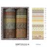 12ks Exotic Charm Paper Washi Tape Set Retro květinové lepicí maskovací pásky Dekorační samolepky Diář DIY