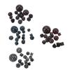 15Pcs Polyhedral Dice Set Acrylic D3 to D100 Table Gaming Dices for Role Playing Table Games Party S