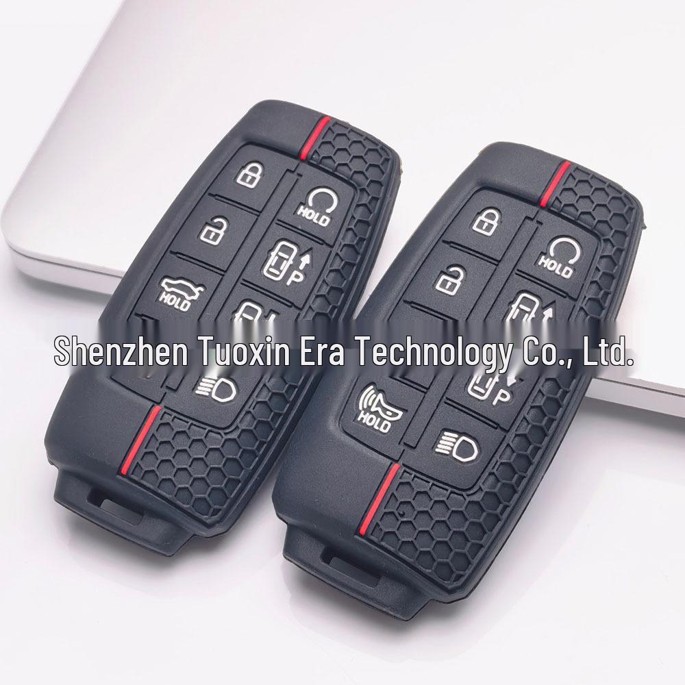 Fits All Genesis Models: Eight-Button Remote Control, Soft Silicone Full Coverage, Wear-Resistant Car Key Protective Shell.