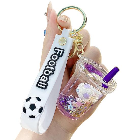 Football Keychain Pendant, 2026 Soccer Game Themed Key Chain, Flexible Strap Football Match Key Ring for Cars Party