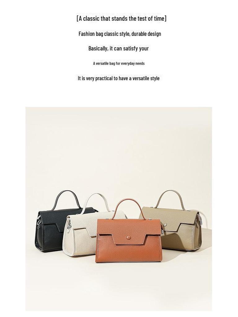 Mini Pillow Bag: Trendy Autumn & Winter Women's Genuine Leather Messenger In Japanese & Korean Style