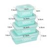 Collapsible Silicone Food Storage Container Set 4-piece Outdoor Portable Food Box, MicrowaveableMultiple sizes available