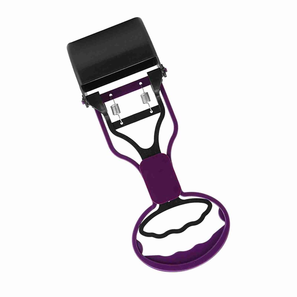 Pet Dog Poop Scooper Animals Puppies Waste Remover Picking Up Clip with   Handle(Purple)
