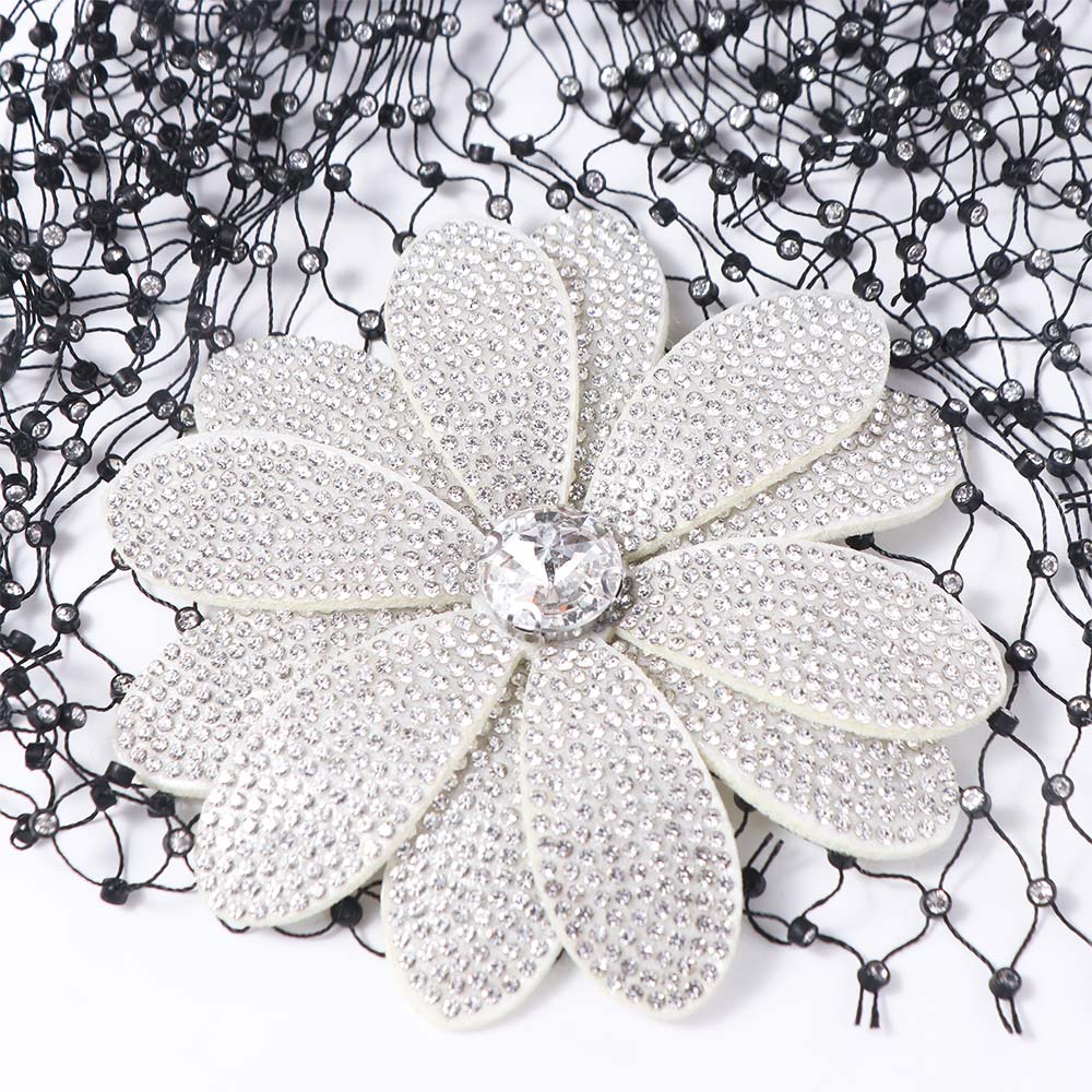 Exquisite Bride Head Net Black Wedding Headwear Fairy Bridal Veils  Hair Accessories