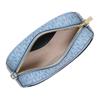 Michael Kors Jet Set Logo Classic Coated Canvas Shoulder Bag Small Women's Blue
