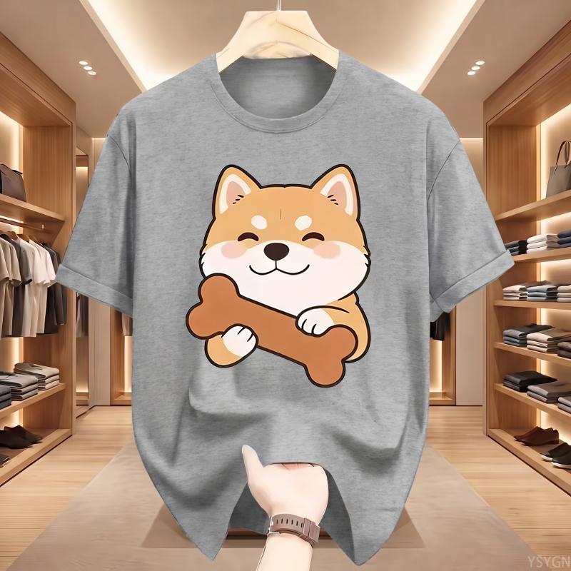 Cute Shiba Inu Graphic T-shirts Summer Women Fashion Short Sleeve Funny Dog Printed Crew Neck Top Holiday