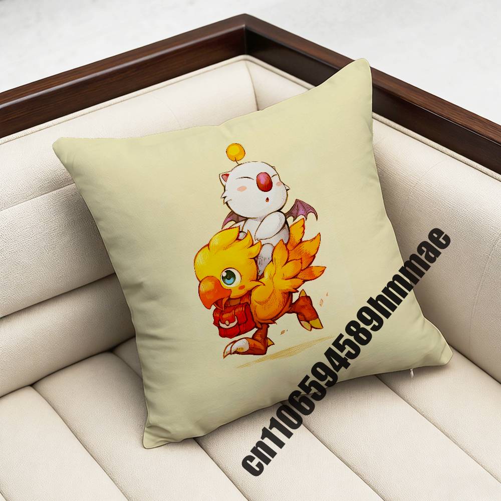 For M-Moogle C-Chocobo V-Vivi Throw Pillow Case Sham 45X45Cm 35X35Cm Square Bedroom Pillowcase Cushion Cover