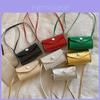 Stylish Mini Pu Shoulder Bag For Kids Fashionable Solid Color Crossbody Bag