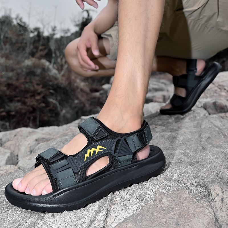 Men Sandals Black Gladiator Sandals Outdoor Summer Green Roman Sandals Sport Beach Shoes Plus Size