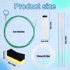 Car Sunroof Drain Cleaning Tool, Extra Long Flexible Wire Cleaner Unclogger With Straight Brush Syringe Leather Hose & Sponge For Auto Sun Roof Cover