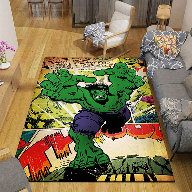 1pc Marvel Avengers Super Heroes Area Rug, Non Slip Floor Mat, Cartoon Character Design, Soft Velvet, Room Decor, Washable
