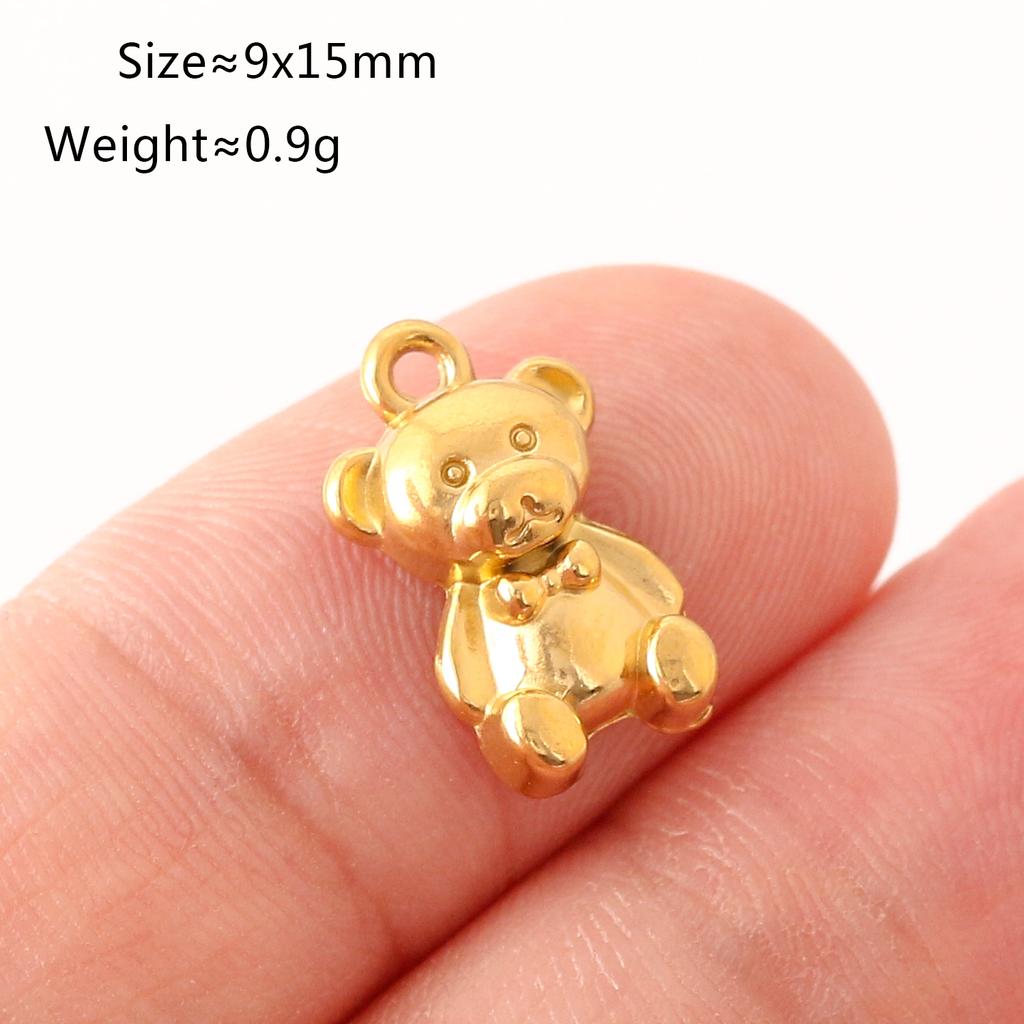 3Pcs Stainless Steel Universe Ocean Animal Pendants Charms DIY Jewelry Making Astronaut Star Bears Balloon Dog Craft Finding