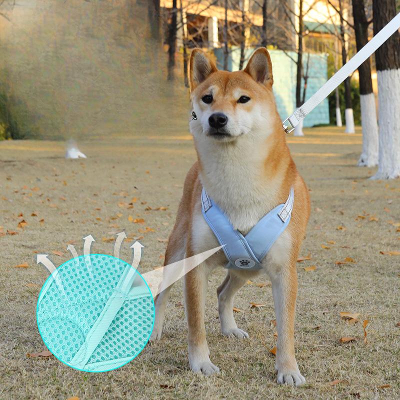 Dog Leash, Vest Reflective Pet Chest and Back Strap, Small and Medium-sized Dog Walking Leash, Anti-escape Dog Leash