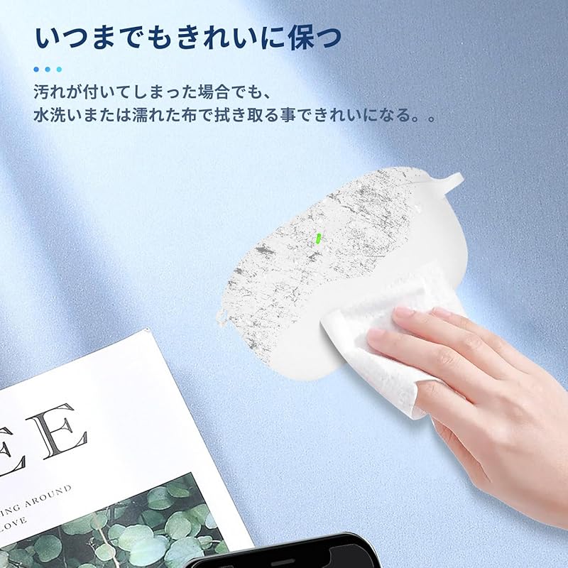 For WAVE BUDS 2 for case cover [NOUKAJU] wireless earphones silicon protective case (With carabiner + strap included) ) Fall prevention Scratch