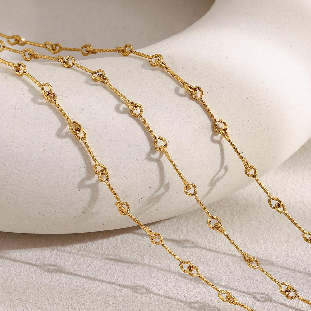 MamacitaSlay 316L Stainless Steel Geometric Necklace Waterproof 18K Gold Plated Jewelry Women's Creative Minimalist Necklace