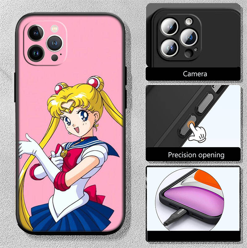 MH133 S-Sailor Moon Phone Shell for Samsung S20 S21 S22 S23 S24 FE Ultra Plus Lite S21S A55 A07 A17 F06 F16 M06 M16 M56 A36 A37 A57