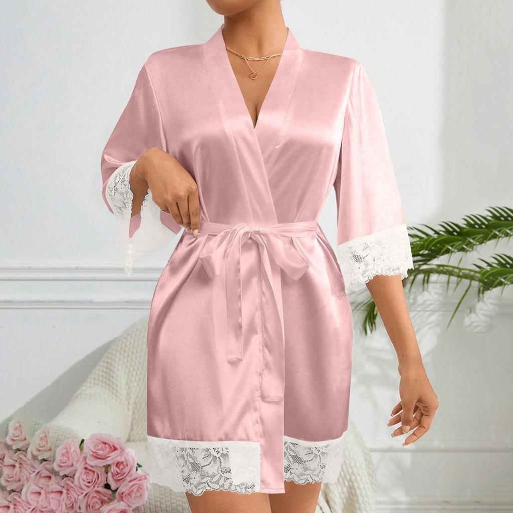 Women's Fashion Beach Solid Color Loose Beach Dress Patchwork Hollow Cover Up