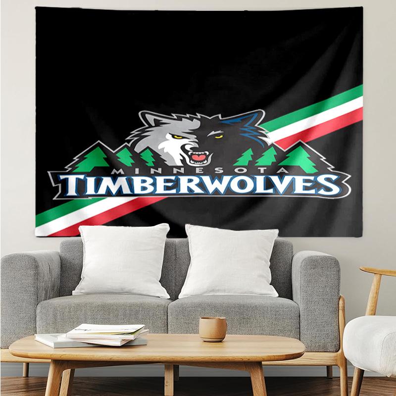 Timberwolves Logo Quick-Dry Tapestry Hanging for Bedroom,Livingroom, Playroom,Decor Art Room Wall Tapestry Holiday and Birthday Gifts