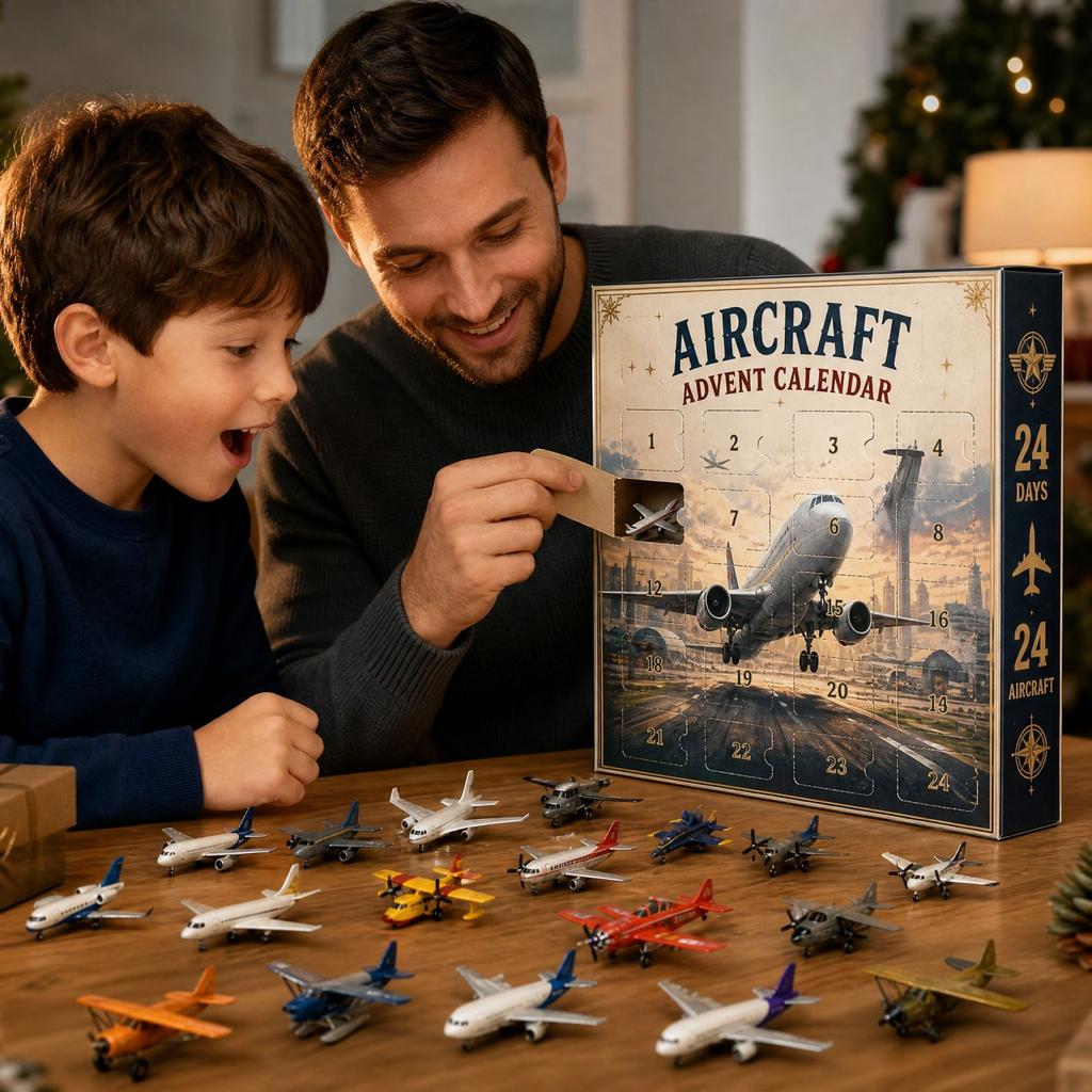 2D Airplane Countdown Calendar with Surprise Gifts