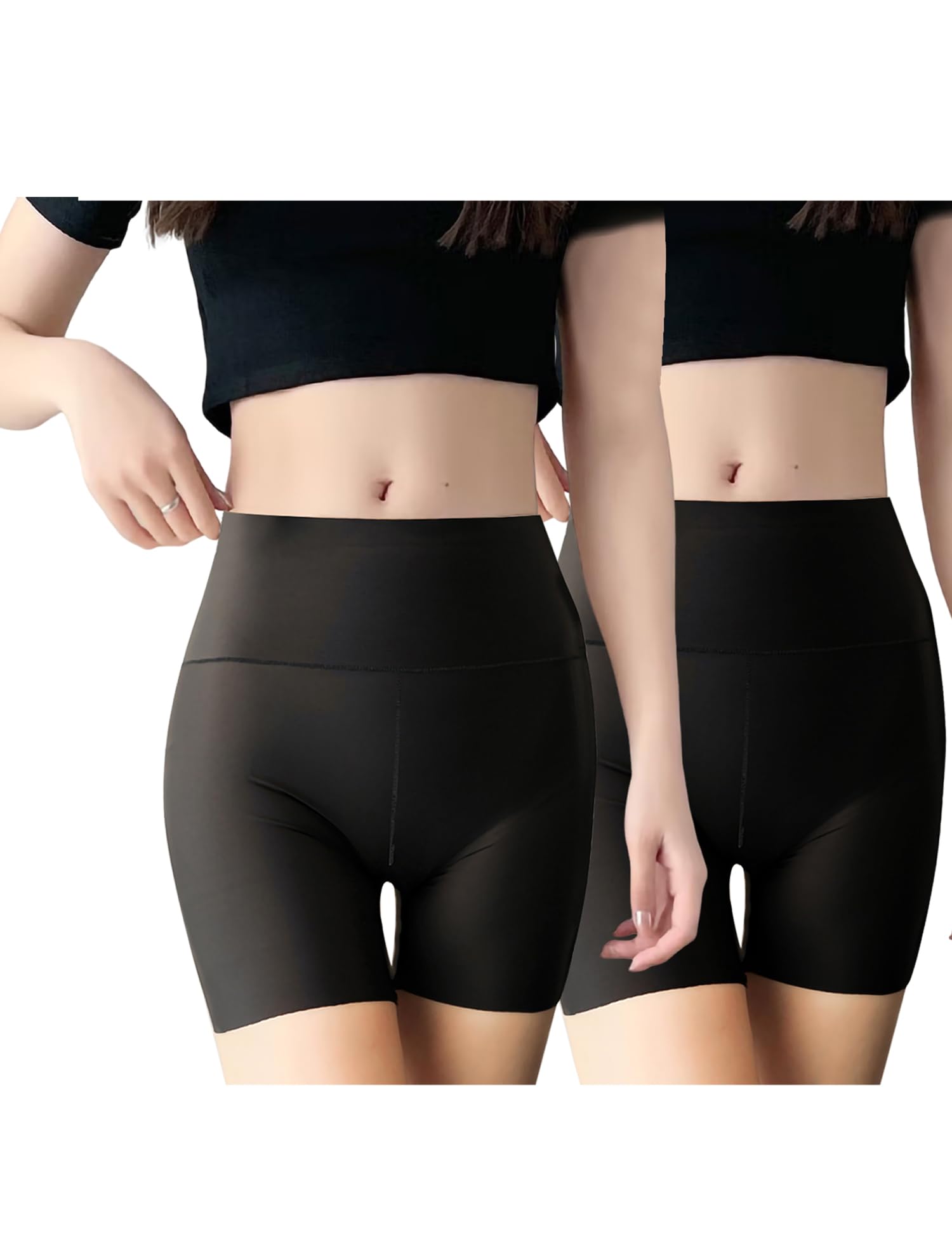 

MOOKISOO Комплект тонких сухих коротких внутренних эластичных трусиков для учениц средней и старшей школы 2 штуки, прохладные на ощупь, нижнее белье, леггинсы, быстросохнущие