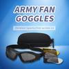 3 Lens Protective Goggles Sport Goggles Men Tactical Sunglasses clear Glasses