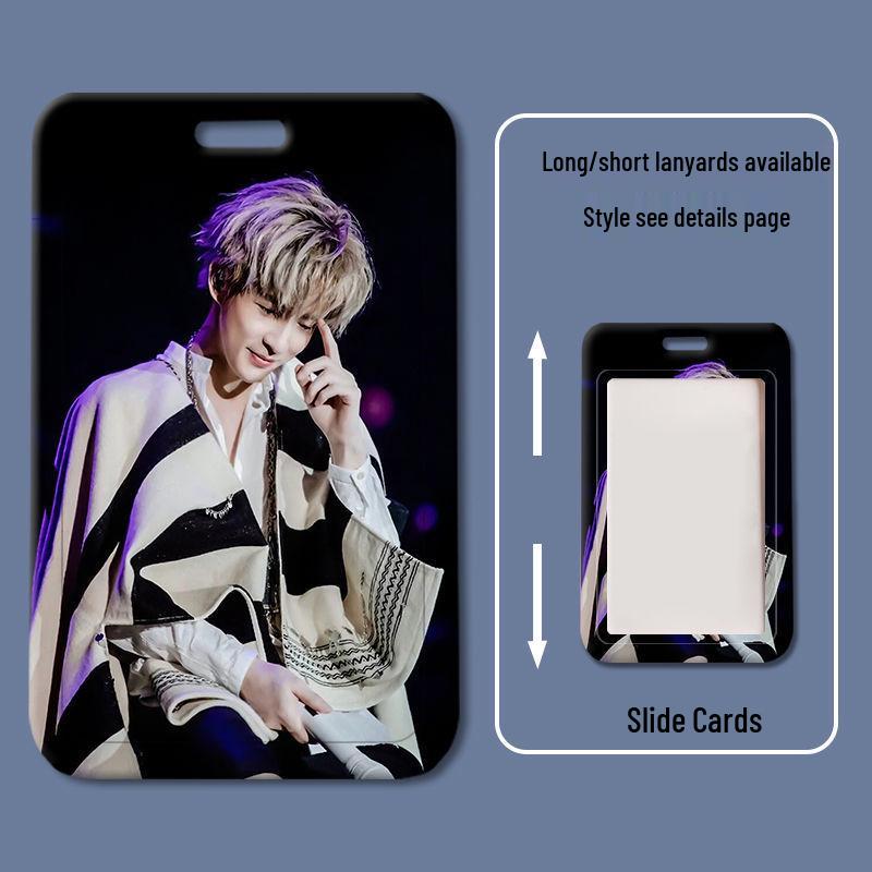 Xue Zhiqian Sliding Plastic Card Holder: Student ID, Meal Card, Name Tag, Work Pass, Bus Access