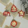 Weihnachts-LED DIY Bling Licht Weihnachtsbaum Stern Auto Holzanhänger Ornamente Kindergeschenk Weihnachtsfeier Heimdekor Zubehör