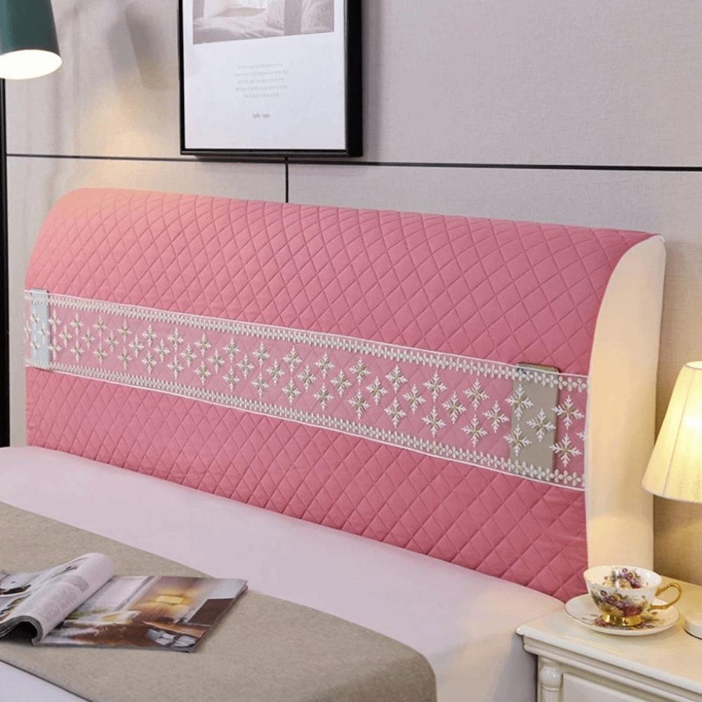 

Lace Design Headboard Cover Elegant Dust Protection Cover Bedhead Cover Headboard Protection 47.24in розовый
