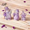 Wooden Snowman Ornaments 3PCS Christmas Ornaments Decorative Cute Festive Figures Creative Seasonal High-definition Printing Crafts for Holiday