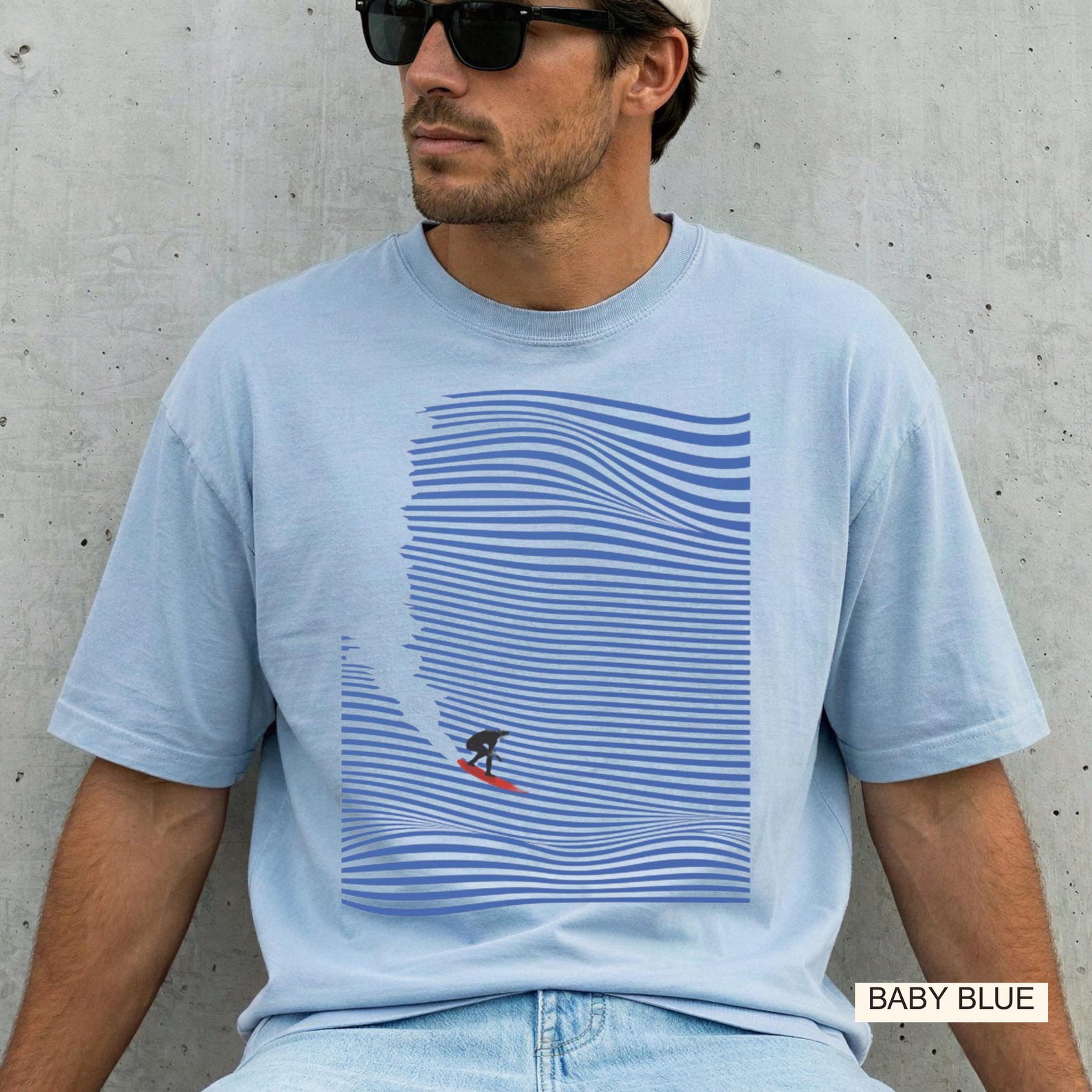Surfs Up T-Shirt: Vintage Graphic Tee, Eco-Friendly Cotton S