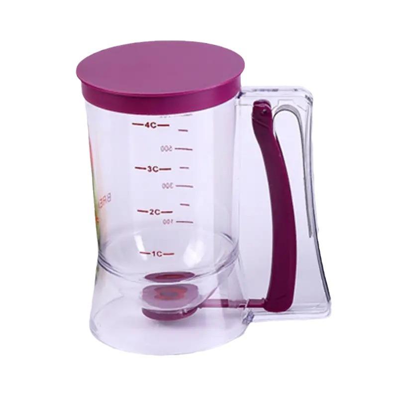 Easy Pour Batter Dispenser Modern Silicone Stainless Steel Batter Cup for Perfect Portions