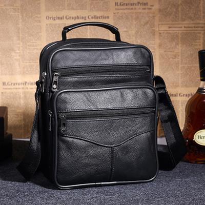 Men's European and American Style Mature Men Handbags Multifunctional Casual Men's Leather Shoulder Bag Business Messenger Bag