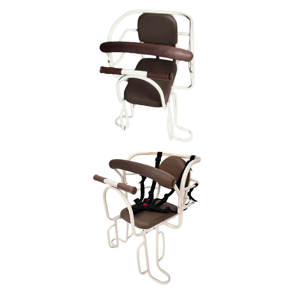 Kids Bike Seat Stable Portable with Backrest Protective Child Rear No Belt