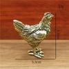 Brass Rooster Statue Vintage Collection Animal Sculpture Lucky Cock Statue Living Room TV Cabinet Figurines Chinese Decorations