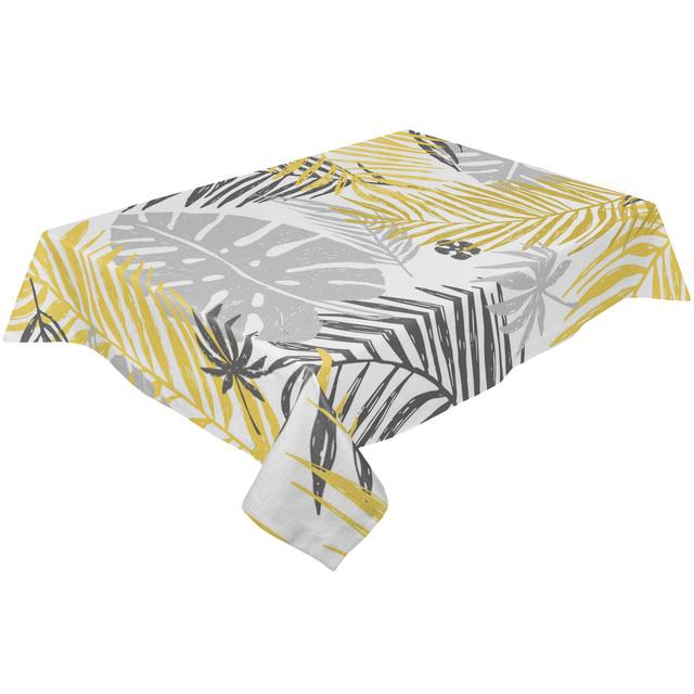 Față de masă rezistentă la apă, frunze de plante tropicale de banane, decorațiuni de nunta