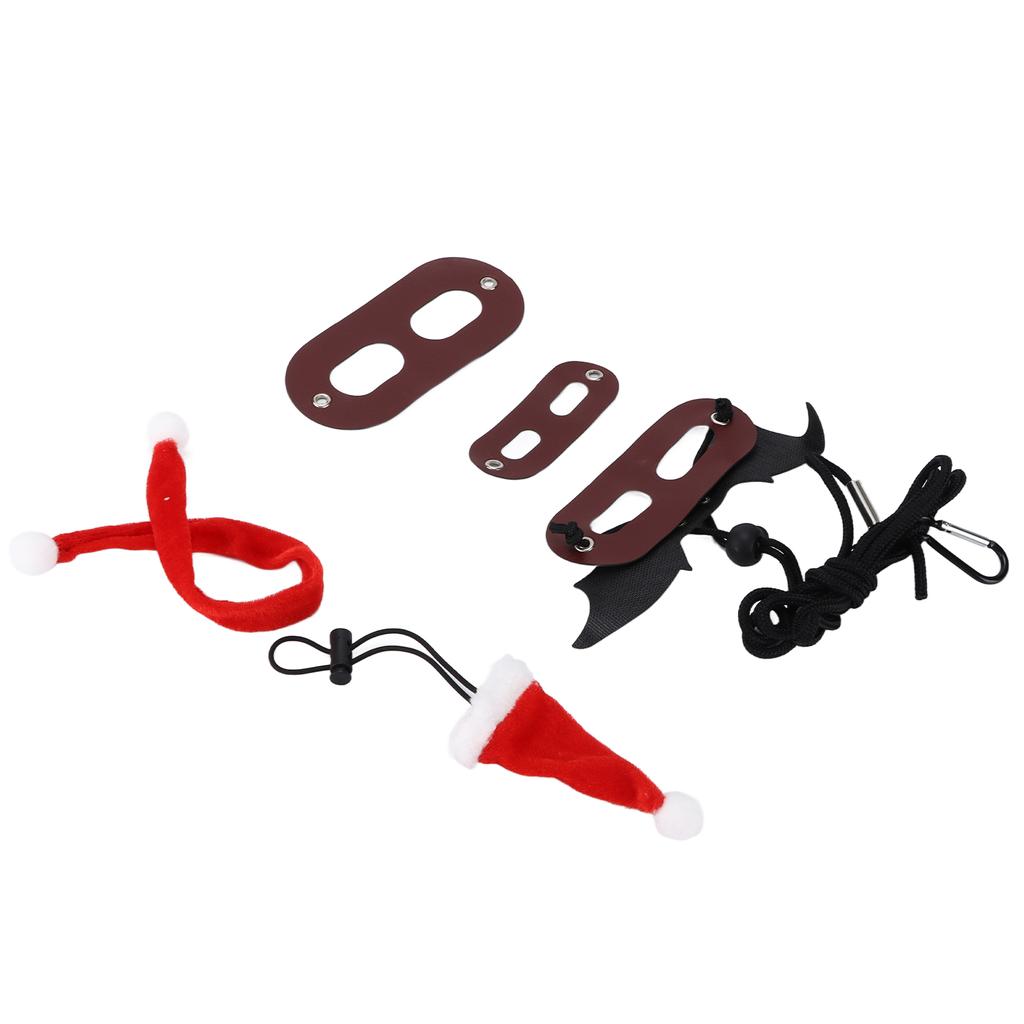 Santa Hat Scarf Lizard Leash Harness Set Adjustable Soft Bearded Dragon Harness Leash for Reptile