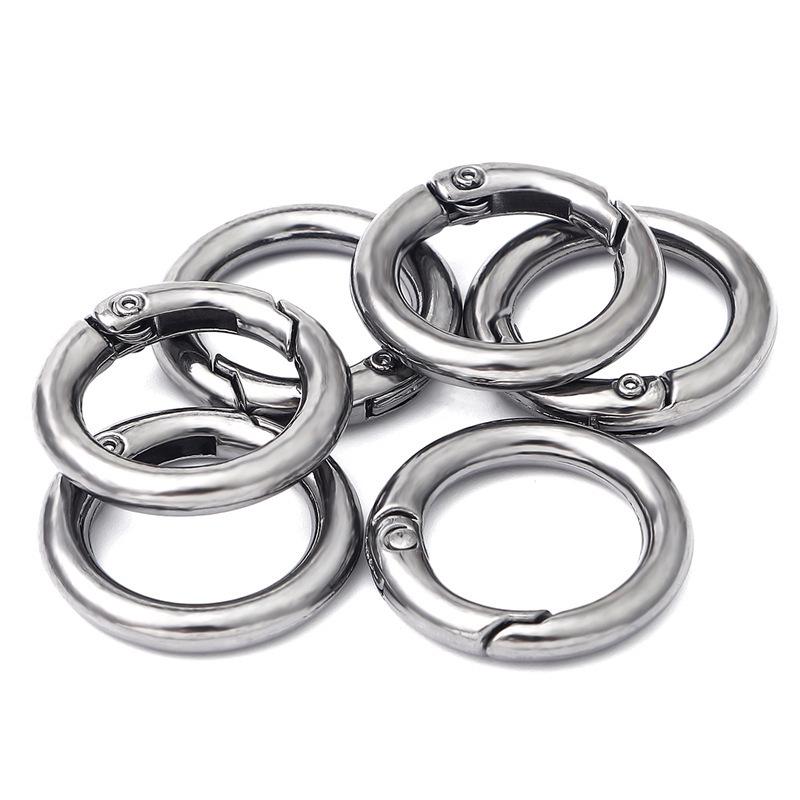 5 Färgers Legeringsfjäderringar - Öppningsbara Nyckelringar & Väskkrokar för DIY-smycken