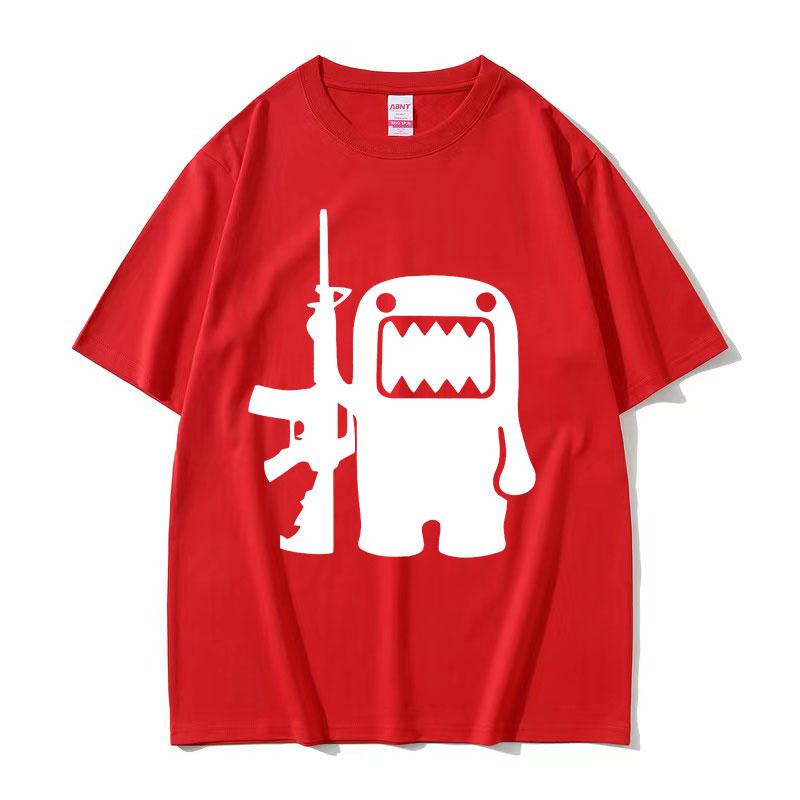 Funny Domo Kun AK47 Retro Graphic T Shirt Mens ONeck High Quality Fashion TShirt Man 100 Cotton Oversized Tshirts Streetwear