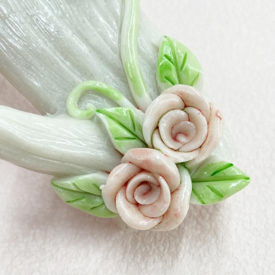 1 Pair Wall Art Hooks Key Hanger Decorative Hooks with Adhesive Resin Flowers And Tree Trunk Hooks for Hats Bags Towels Bedroom Entryway