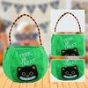 Halloween Pumpkin and Ghost Velvet Tote Bags for Kids