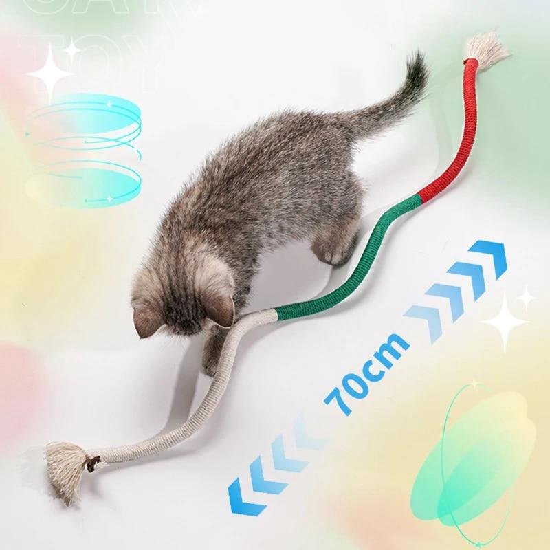 Cat Chew Toys Interactive Molar Cotton Rope Toys Cat Teaser Toy Clean Mouth Kitten Play Toy Pet Supplies Accessories