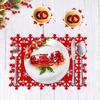 12Pcs Elegant Christmas Placemats Heat Resistant Tableware Mats for Holiday Dining Elegant Holiday Table Decoration