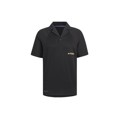 Campyx Short Sleeve Polo Shirt With Solid Color Logo For Outdoor Sports Men Tops Black IC1971