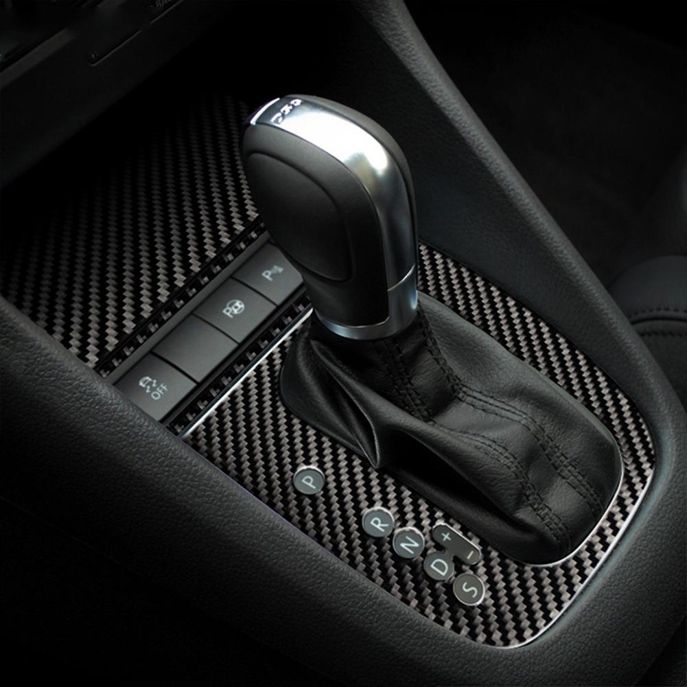 Ornamente pentru panoul schimbătorului de viteze din fibră de carbon pentru Golf 6 MK6 2008 2012, specificații din fabrică, instalare ușoară