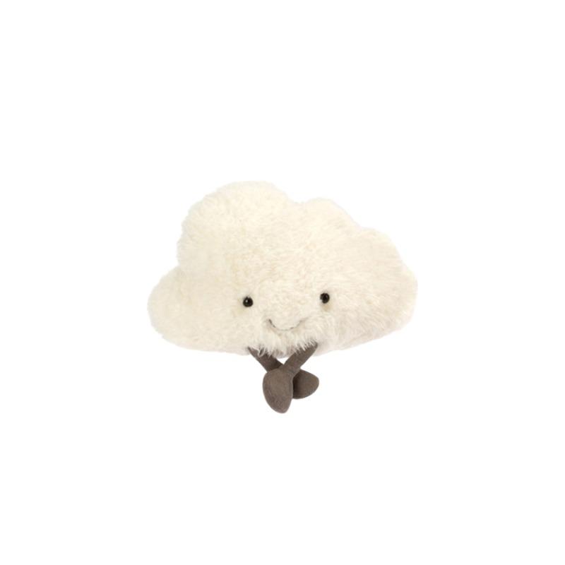 JELLYCAT Fun Items Series JELLYCAT Character Happy White Cloud Doll Plush Doll 22cm/36cm Height
